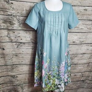 Hekka Blue Casual Dress Size Small